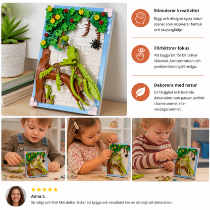 DIY-byggsats med 3D-naturmotiv – Blommor och Insekter