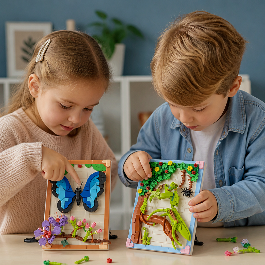 DIY-byggsats med 3D-naturmotiv – Blommor och Insekter