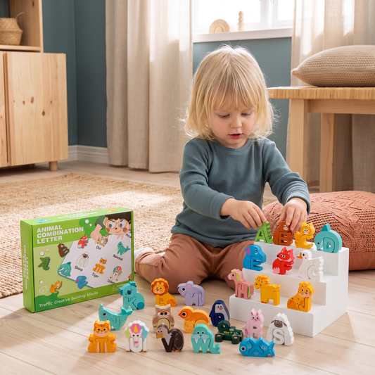 52-delars Montessori 3D-alfabetbyggklossset