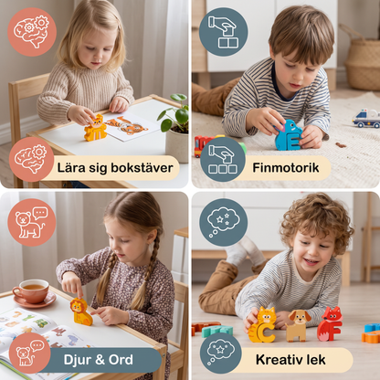 52-delars Montessori 3D-alfabetbyggklossset