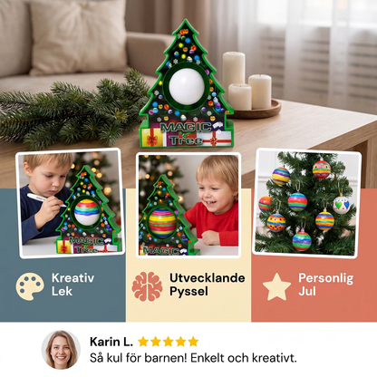 DIY-julpysselset för att måla snurrande julgransprydnader