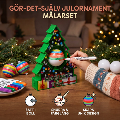 DIY-julpysselset för att måla snurrande julgransprydnader
