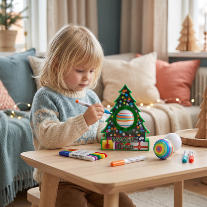 DIY-julpysselset för att måla snurrande julgransprydnader