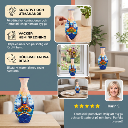 DIY 3D-pusselblomvas