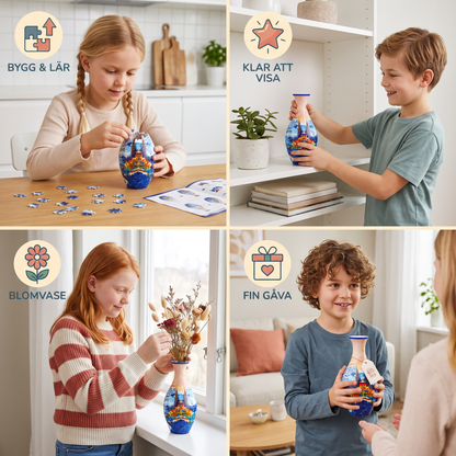 DIY 3D-pusselblomvas