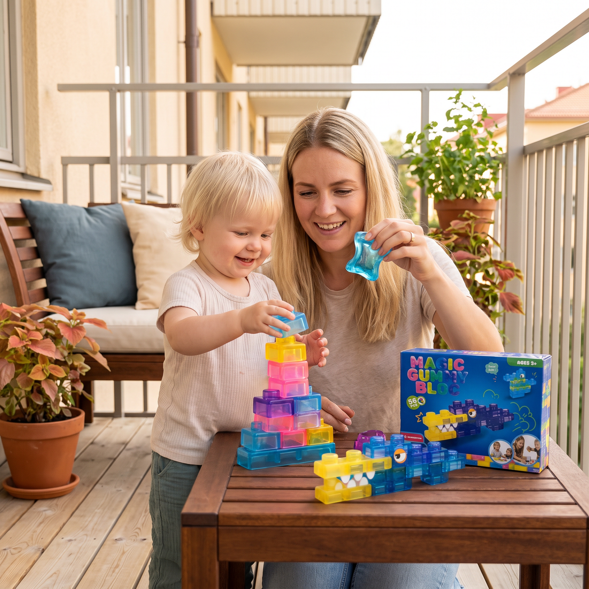 Säkra och Mjuka Squishy-Gelébyggklossar för Barn