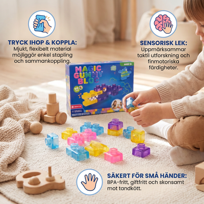 Säkra och Mjuka Squishy-Gelébyggklossar för Barn