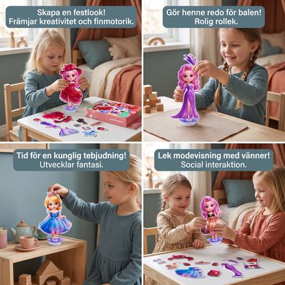 Magnetiskt påklädningsset med utbytbara kläder