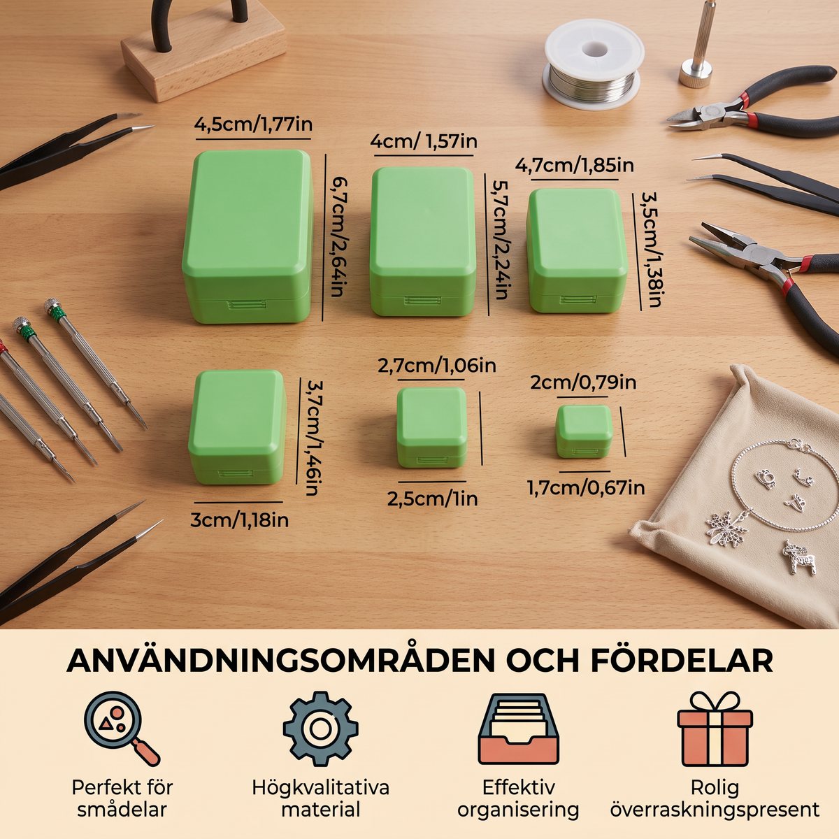 Rolig överraskningspresentlåda med flera lådor inuti