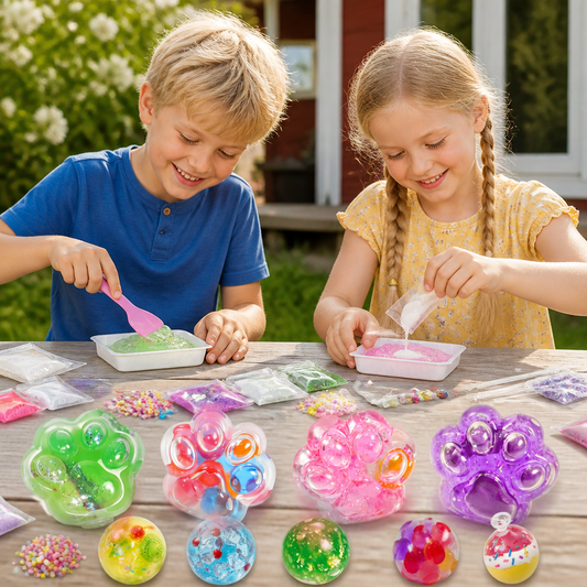 DIY-kit för att Göra Stressbollar för Barn – Skapa Dina Egna Squishy- och Sensorikbollar