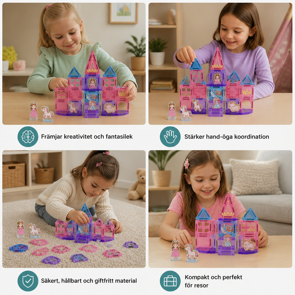 Reselekset med Prinsesslott och Kompakt Förvaringslåda i Metall