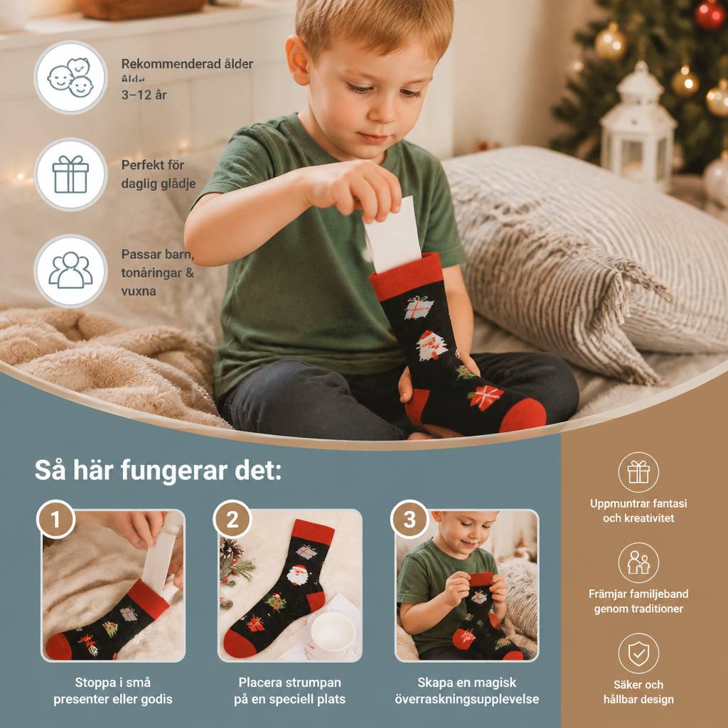 24-dagars adventskalender med julstrumpor