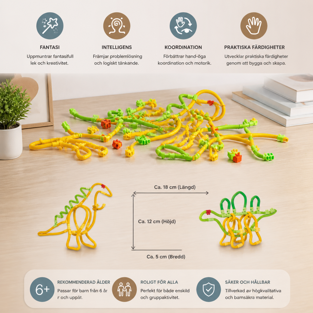 DIY Twisty Sticks – Kreativt 3D-byggset och STEM-konstruktionsset