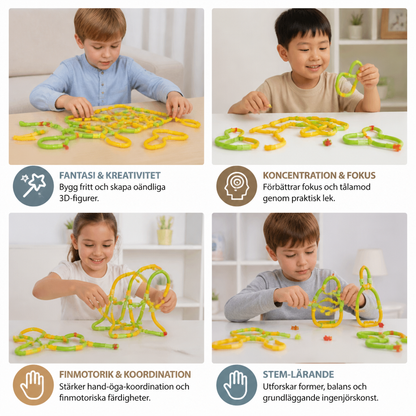 DIY Twisty Sticks – Kreativt 3D-byggset och STEM-konstruktionsset