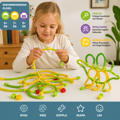 DIY Twisty Sticks – Kreativt 3D-byggset och STEM-konstruktionsset