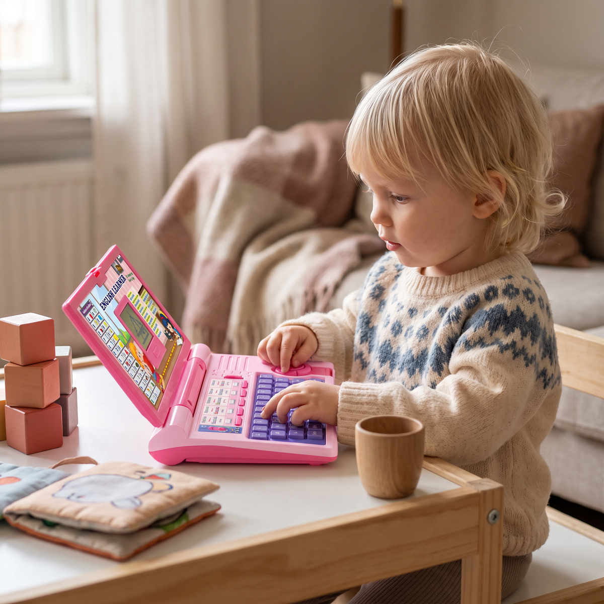 Interaktiv lärlaptop för barn