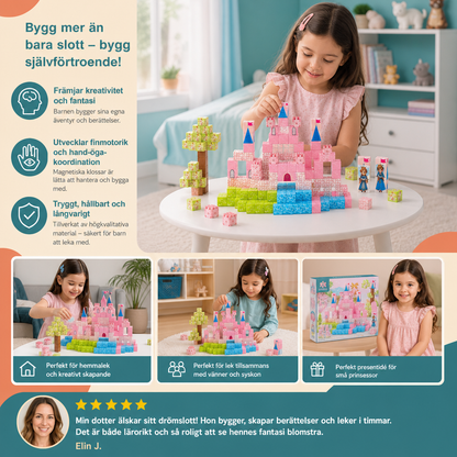 Montessori Magnetiskt Byggset med Prinsessans Drömslott