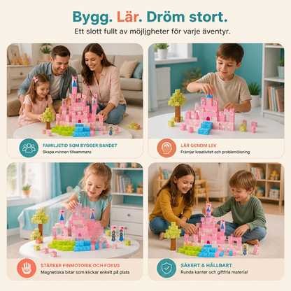 Montessori Magnetiskt Byggset med Prinsessans Drömslott