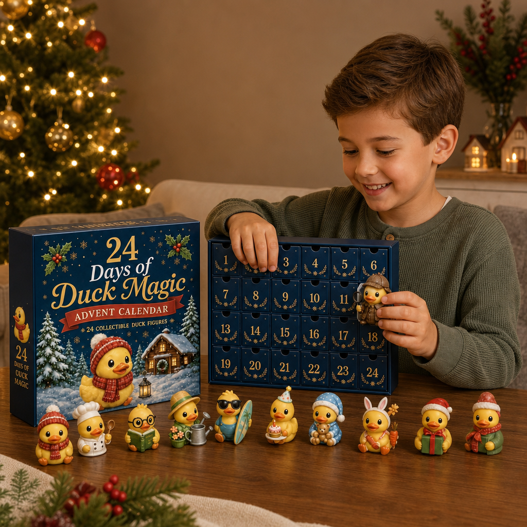 24-dagars adventskalender med magiska ankor och samlarfigurer i miniformat