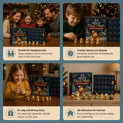24-dagars adventskalender med magiska ankor och samlarfigurer i miniformat