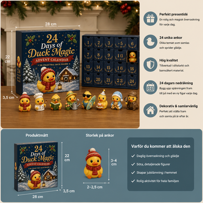 24-dagars adventskalender med magiska ankor och samlarfigurer i miniformat