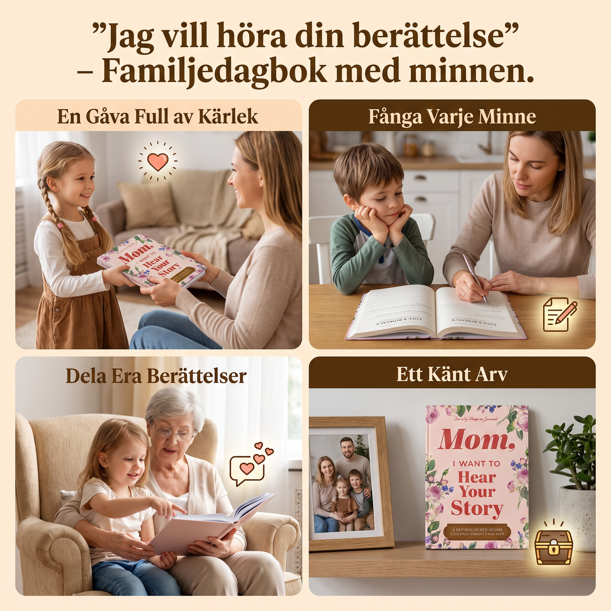 ”Jag vill höra din berättelse” – Familjedagbok med minnen