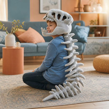 Rolig Dinosaurieskelettdräkt i Plysch