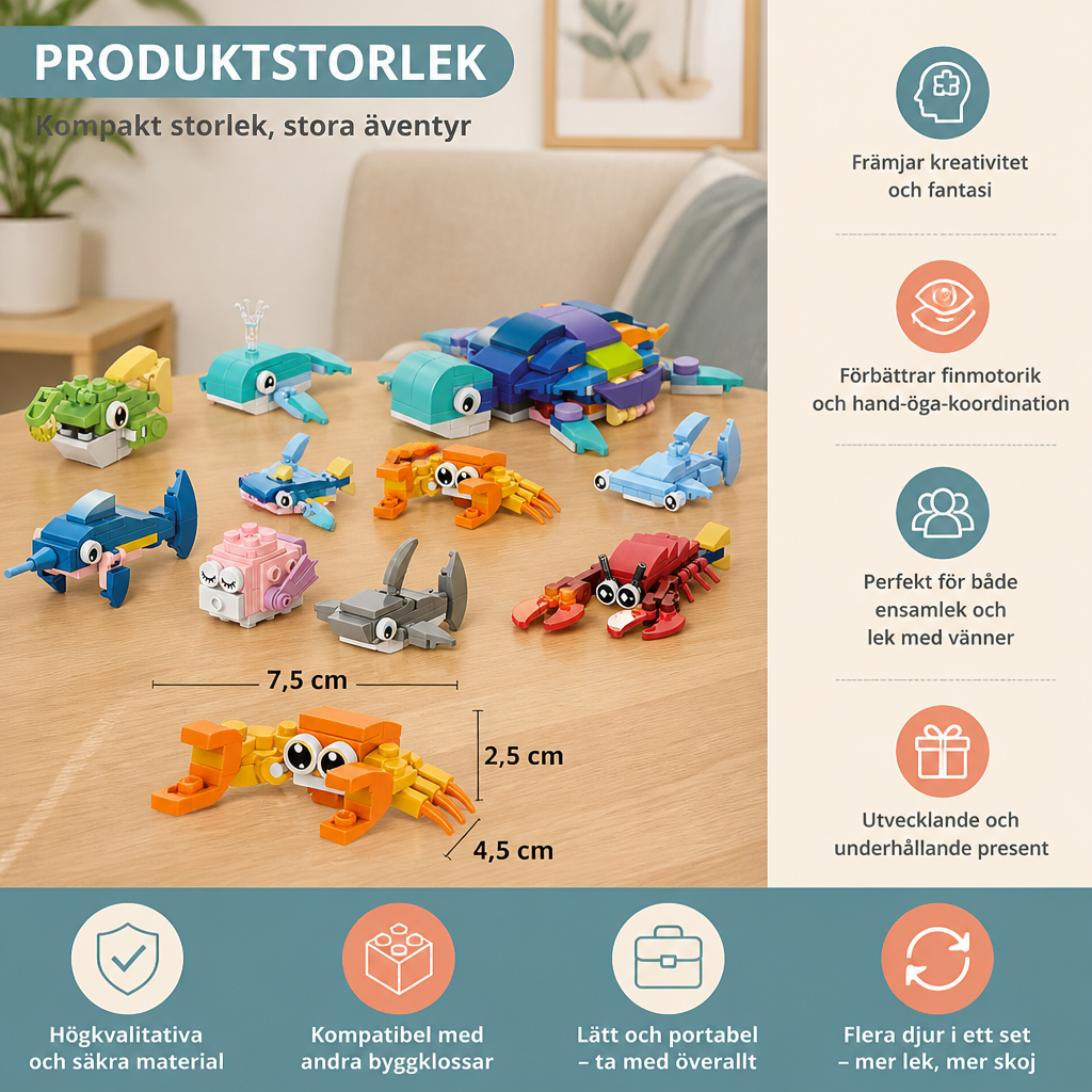 Byggklossset med djur