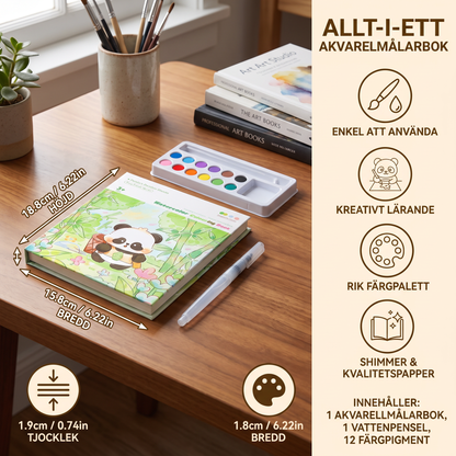 Allt-i-ett Akvarellmålarbok