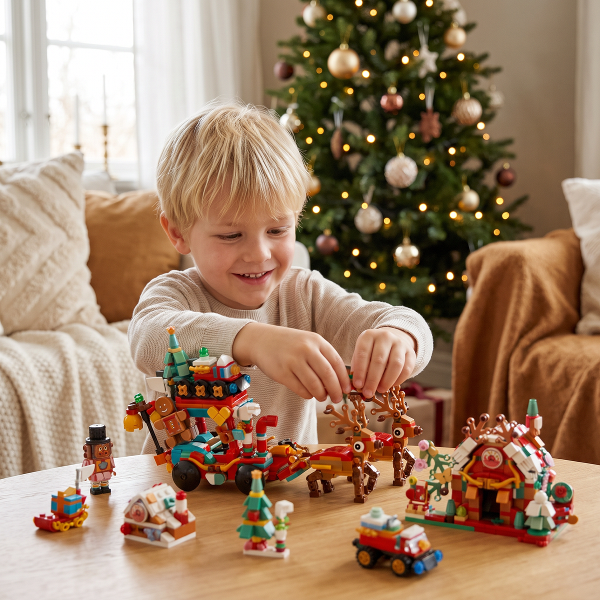Adventskalender med Byggklossar – Julby för Barn