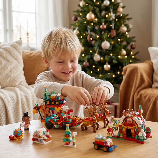 Adventskalender med Byggklossar – Julby för Barn