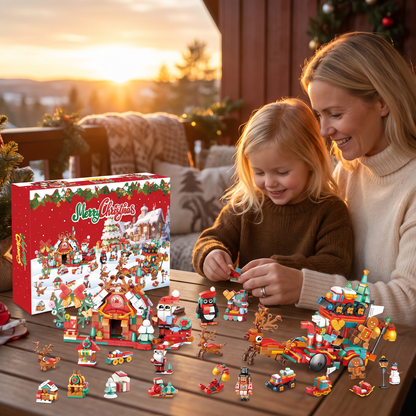 Adventskalender med Byggklossar – Julby för Barn