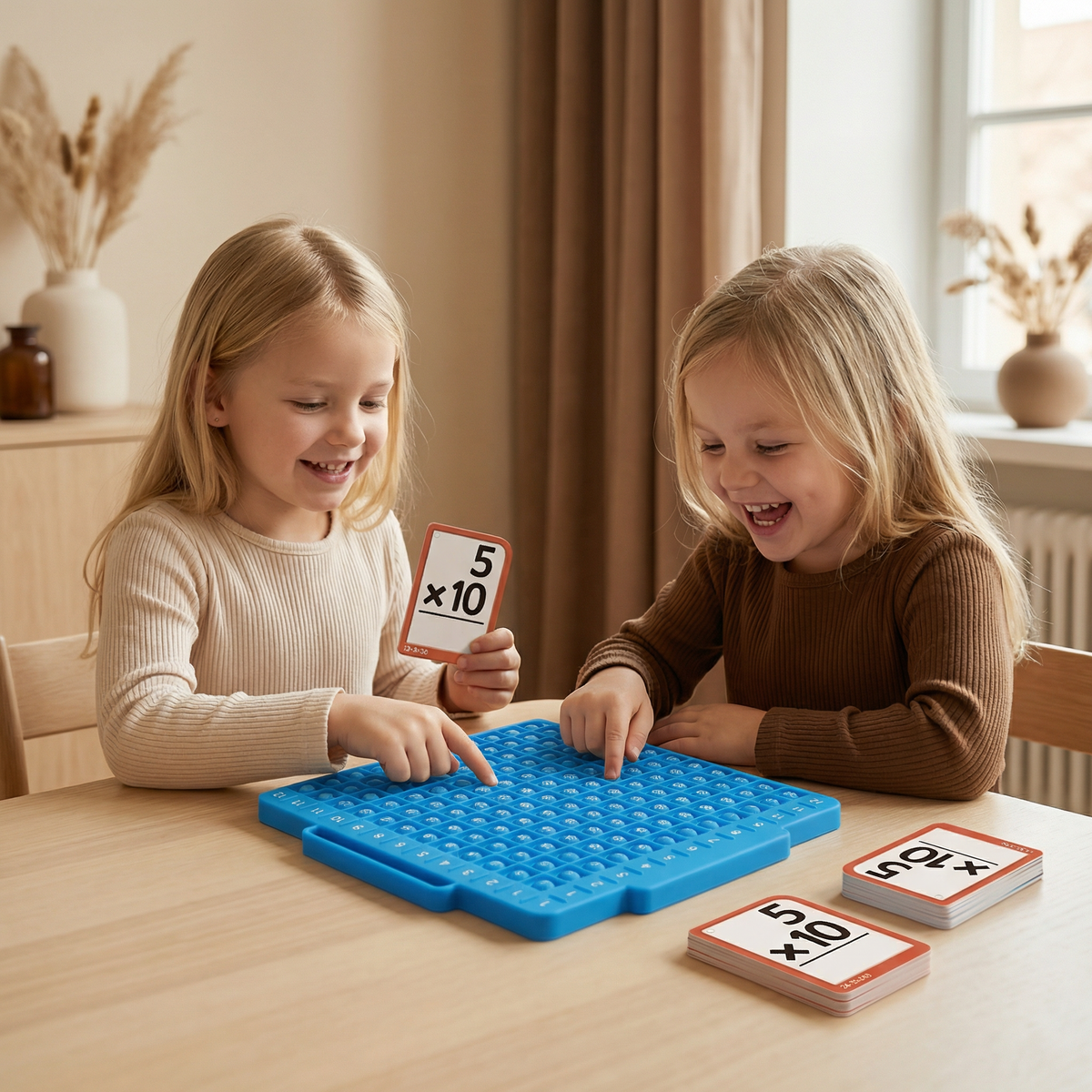 Matematiska lärkort med räknebräda – Addition, subtraktion, multiplikation och division