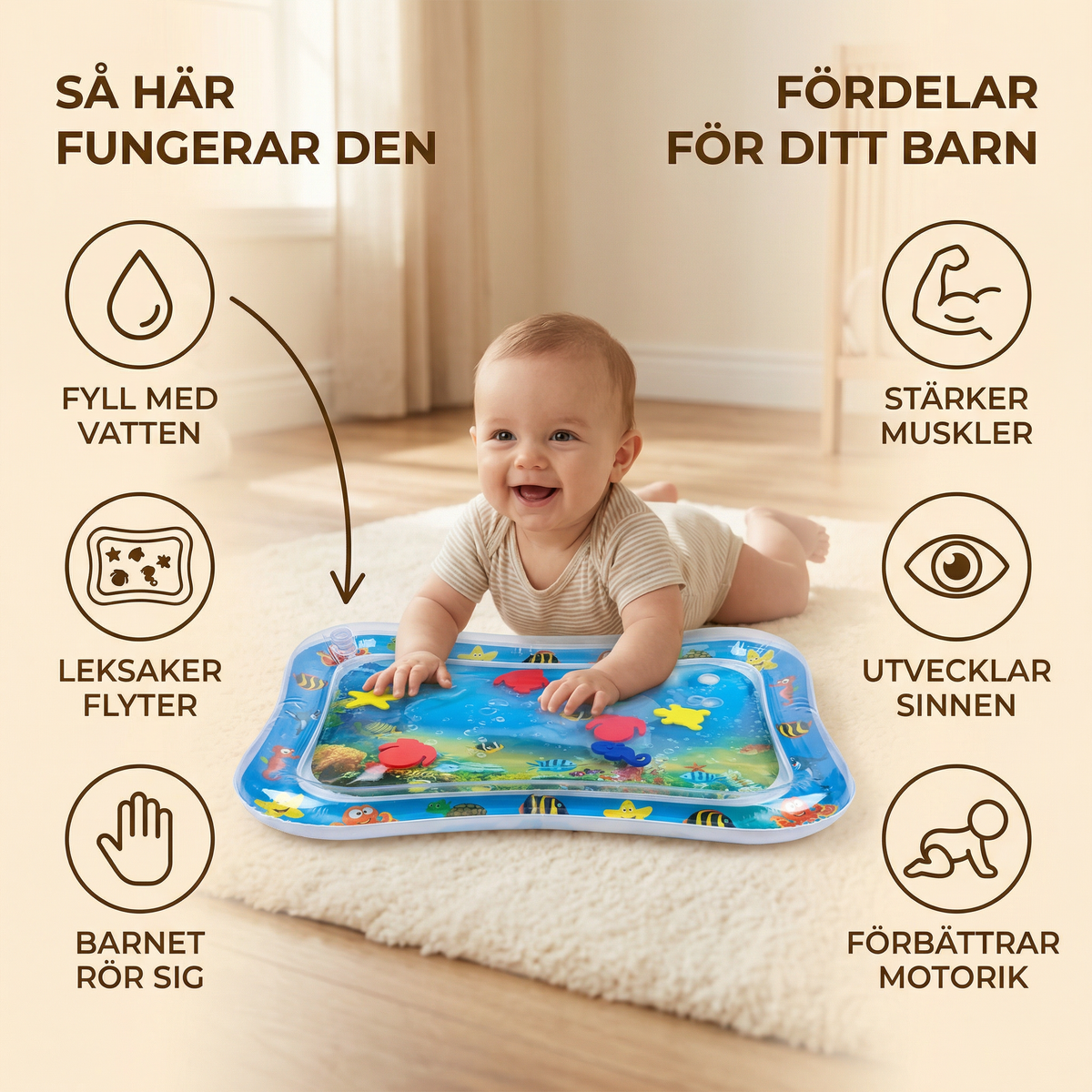 Vattenmatta – Magträning för barn
