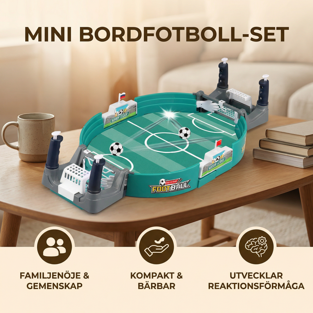 Mini bordfotboll-set